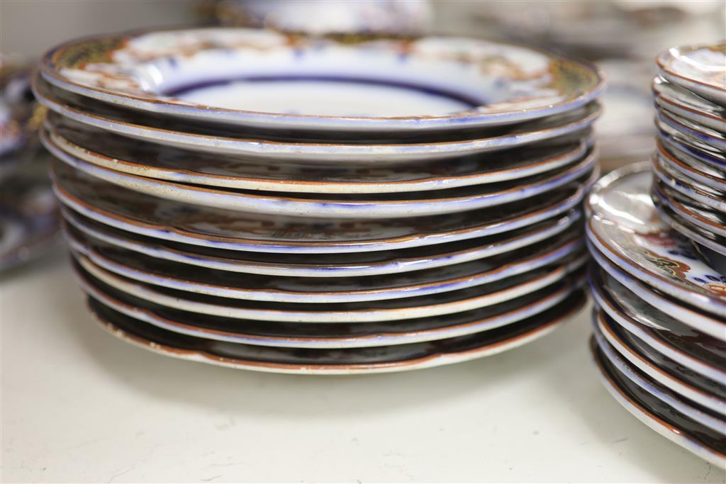 A 19th century earthenware dinner service